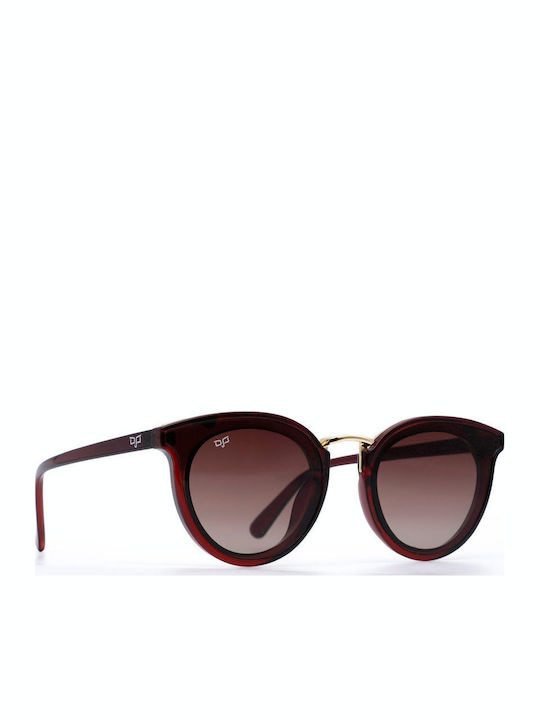 OJO Sunglasses Oval Glaz Γυναικεία Γυαλιά Ηλίου με Καφέ Σκελετό και Καφέ Φακό 12OCL22196
