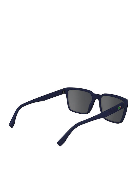 Lacoste Bărbați Ochelari de soare cu Albastru marin Din plastic Rame și Argint Oglindă Lentilă L6011S.424
