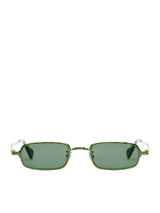 Kuboraum Z18-hb/f Unisex Sunglasses With Green Metallic Frame And Green Lens