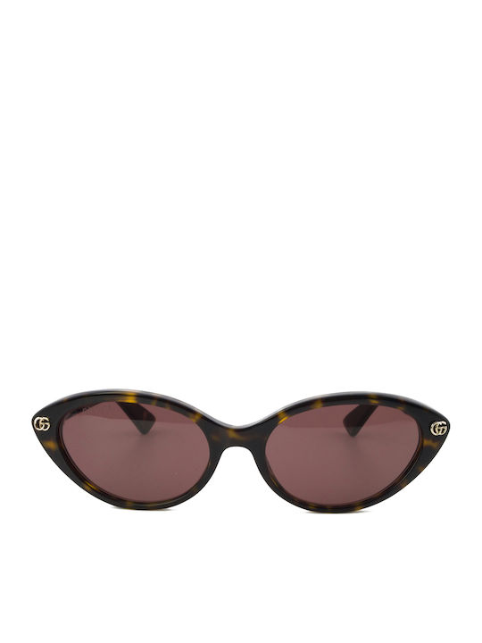 Gucci Unisex Sunglasses with Brown Horn-Rimmed Frame and Brown Lenses GG2111S 002