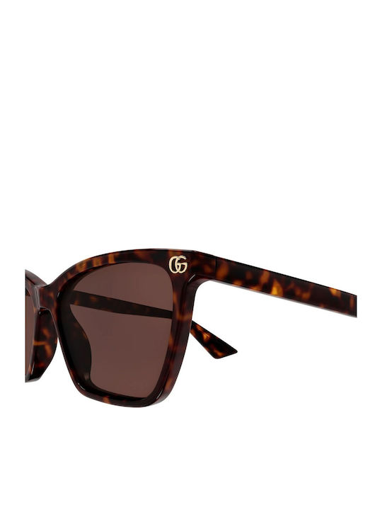 Gucci Unisex Sunglasses with Brown Horn-Rimmed Frame and Brown Lenses GG2111S 002