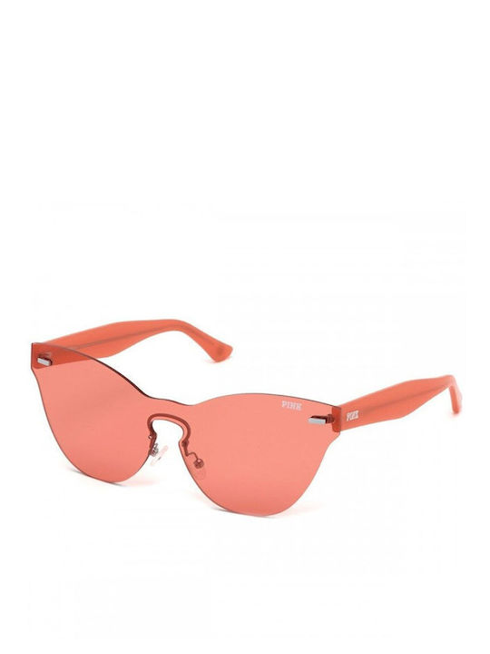Victoria's Secret Damen Sonnenbrille mit Rot Kunststoff Gestell und Rosa Linse