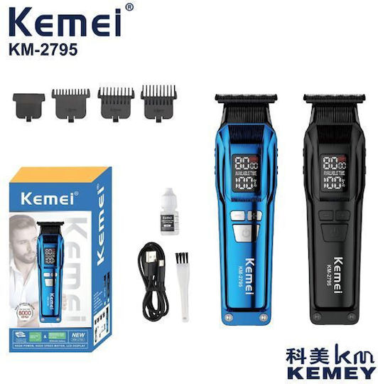 Kemei Professionell Wiederaufladbare Haarschneidemaschine Blau