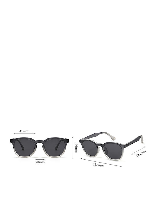 Techsuit Oversized Παιδικά Γυαλιά Ηλίου με Polarized Φακό Γκρι