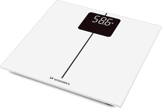 Wozinsky Intelligente Badezimmerwaage 180kg mit Bluetooth Weiße WIWL-180