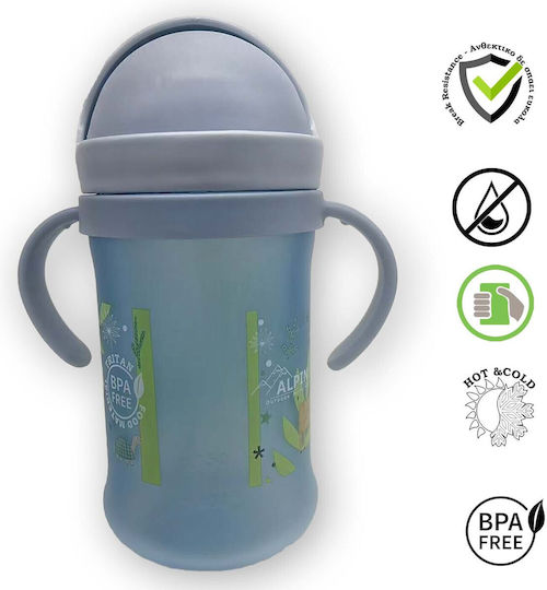 Alpin Детско шише за вода Пластмасово със Сламка 450ml