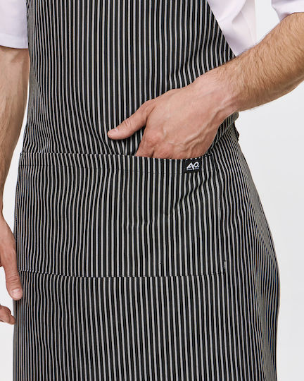 Ayo Șorț Ospătar / Barista / Barman Corp întreg Negru