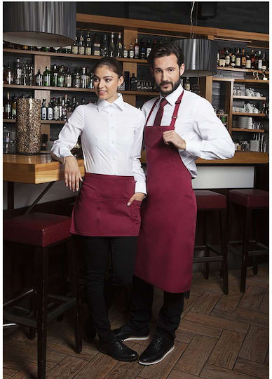 Karlowsky Apron Full Body BLS 4 Burgundy