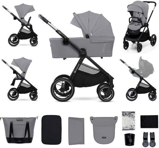 Kinderkraft Nea 2.0 Ρυθμιζόμενο Καρότσι 2 σε 1 Kατάλληλο για Nεογέννητο Platinium Grey