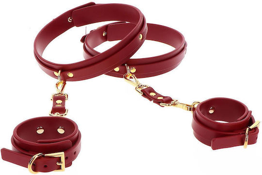 Taboom Wrist to Thigh Cuff Set Σετ για Δέσιμο Άκρων σε Καφέ Χρώμα