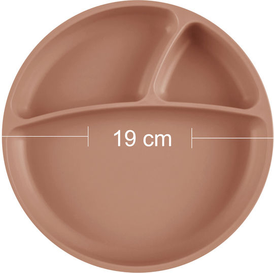 Minikoioi Детска Чиния за Хранене Portions от Силикон Зелен