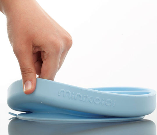 Minikoioi Детска Чиния за Хранене Portions от Силикон Зелен