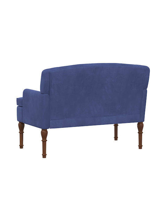 Canapea Cu Două Locuri Catifea Albastră 111x65x79cm