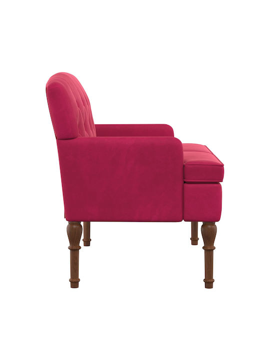 Doppelsitzer Sofa Samt Rotes 111x65x79cm