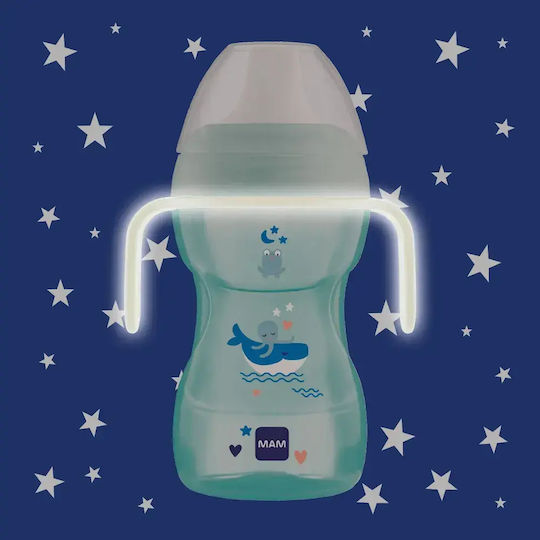 Mam Cana de antrenament pentru bebeluși Plastic cu mânere Albastru deschis pentru 8m+m+ 270ml