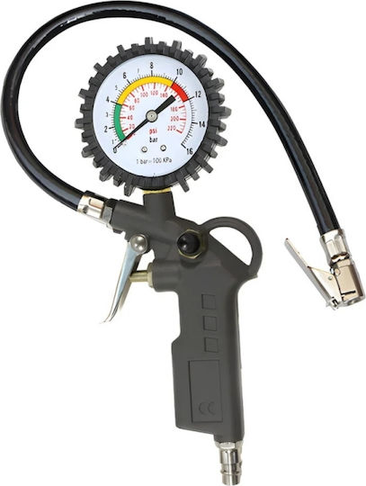 Renew Force Pistol de umflat anvelope 16 Bar 220 Psi manometru furtun 370 Mm conector rapid Euro 1/4"