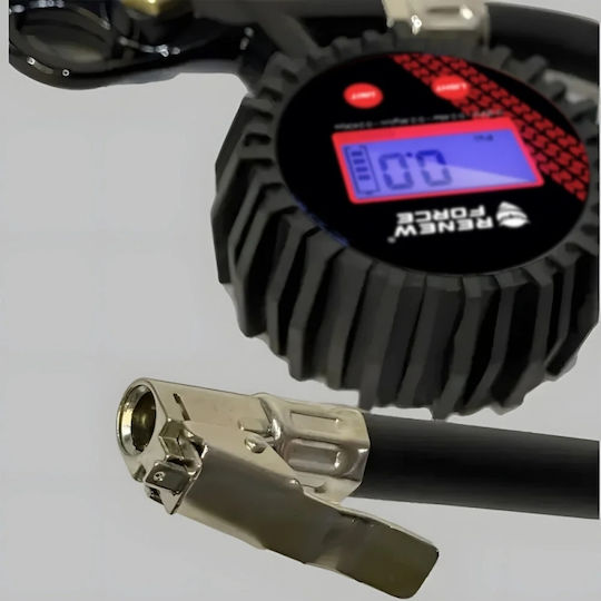 Pistol de umflat anvelope digital cu manometru LCD 0-18 bar precizie 0.01 bar umflare dezumflare auto motocicletă bicicletă