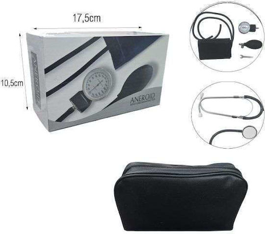 Aneroid Arm Blood Pressure Monitor Stethoscope Sphygmomanometer