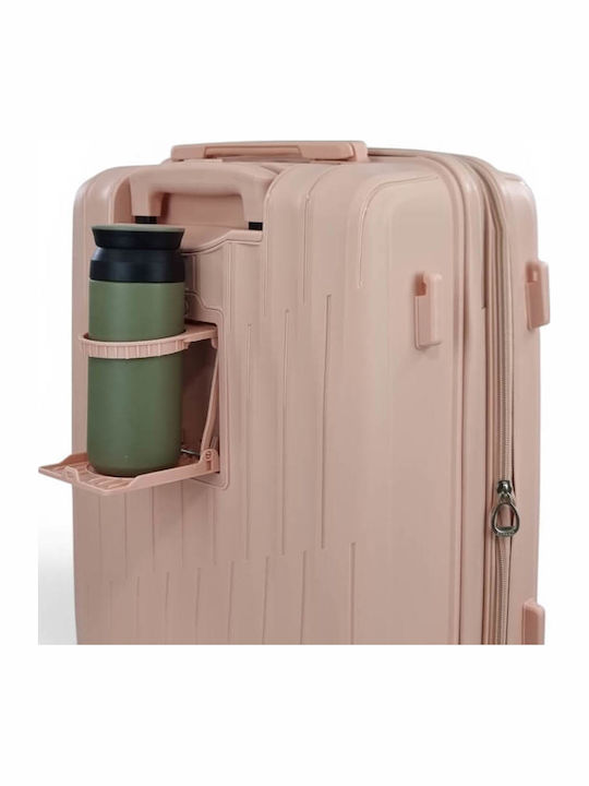 Playful Bags Cabin Hard Pink Suitcase 55cm Height