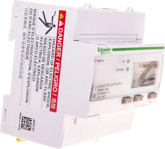 Schneider Electric Μετρητής Παλμών Ηλεκτρολογικού Πίνακα Ψηφιακό Ράγας Τριφασικό Modbus A9MEM3150