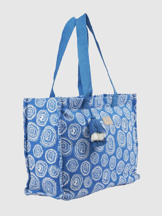 Verde Fabric Blue Beach Bag