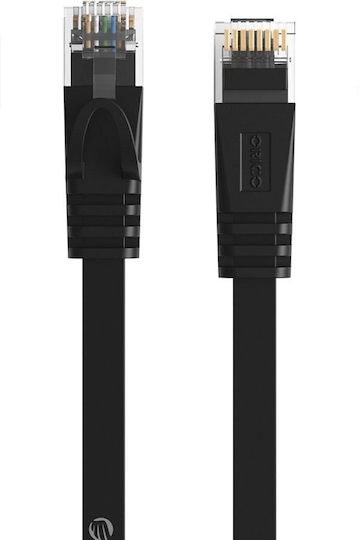 Orico Flat Direct Attach Copper Cat.6 (Gigabit) Καλώδιο Δικτύου Ethernet εξωτερικού χώρου 15m Μαύρο