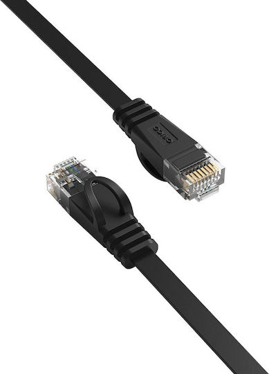 Orico Flat Direct Attach Copper Cat.6 (Gigabit) Καλώδιο Δικτύου Ethernet εξωτερικού χώρου 15m Μαύρο