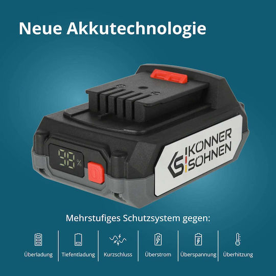 Könner & Söhnen Lithium Tool Battery 20V with 2Ah Capacity
