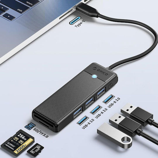 Orico USB Хъб 4 Порта USB 3.0 с USB-C Свързване