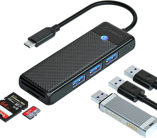 Orico 4 Port USB 3.0 Hub with USB-C Connection