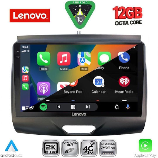 Lenovo Car Audio System for BMW X1 / X3 / X4 Ford Ranger 2015-2018 (Bluetooth/USB/WiFi/GPS/Apple CarPlay/Android Auto) with 9" Touch Screen