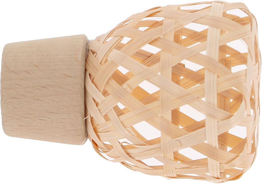 Curtain Wood End Made of Beige Wood
