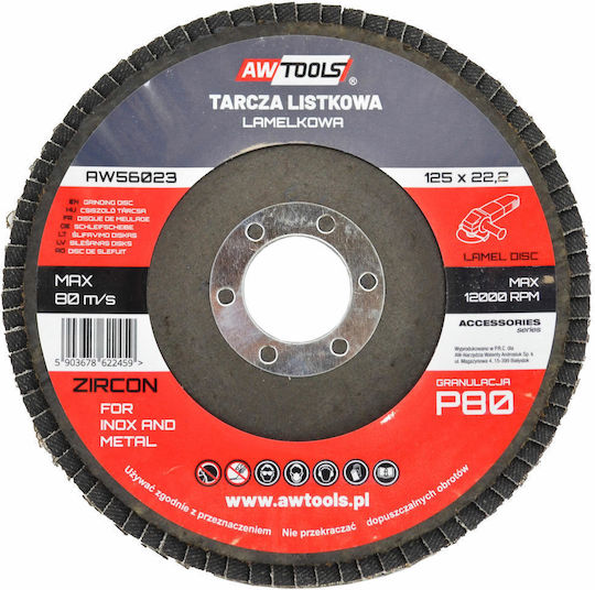 Awtools Flache Scheibe 125 P100 Inox Zirkonia Metall
