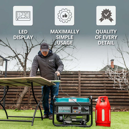 Könner & Söhnen KS 2900G Generator De Curent Pe Benzină/GPL Patru Timpi