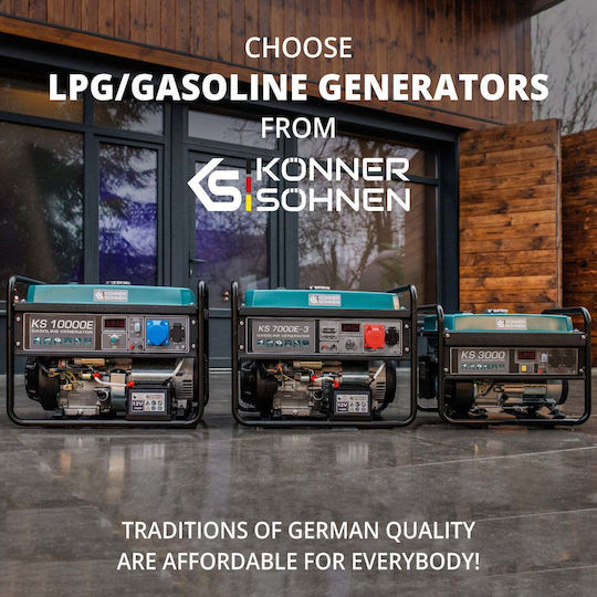 Könner & Söhnen KS 2900G Generator De Curent Pe Benzină/GPL Patru Timpi