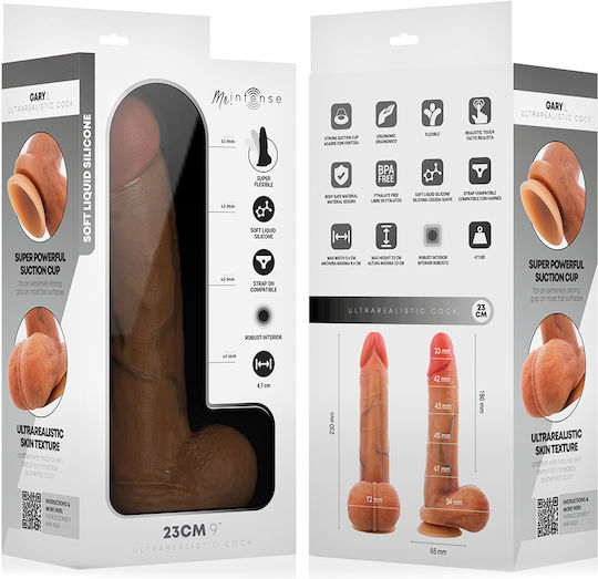 Intense Ρεαλιστικό Dildo με Όρχεις και Βεντούζα Flesh