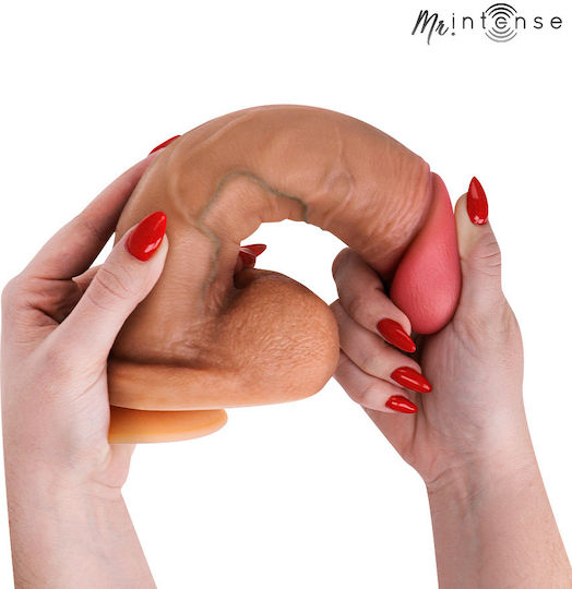 Intense Ρεαλιστικό Dildo με Όρχεις και Βεντούζα Flesh