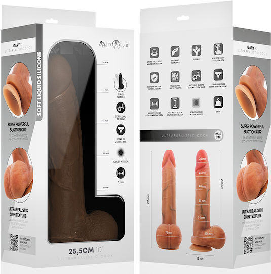 Intense Ρεαλιστικό Dildo με Όρχεις και Βεντούζα Flesh