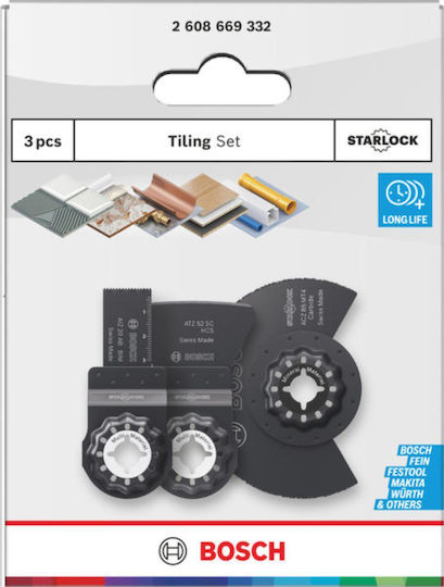 Bosch GOP Basic Tile Set Λάμες Πολυεργαλείων 3τμχ 2608662342