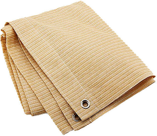 Rechteckiges Schattierungsnetz Beige 4x5m 140 g/m²
