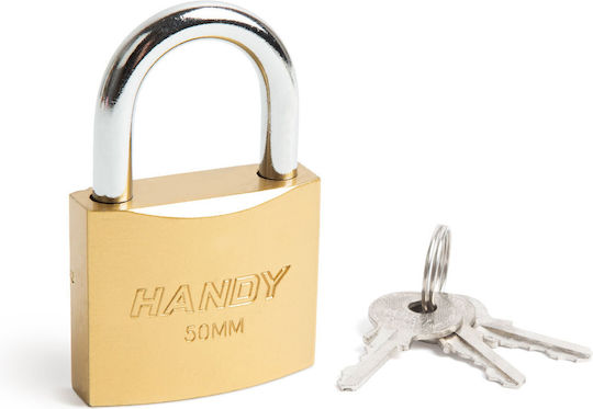 Handy Padlock Brass with Key 50mm 1pcs
