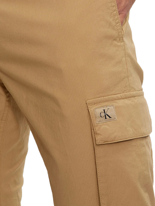 Men's Trousers Cargo Skinny Fit Beige