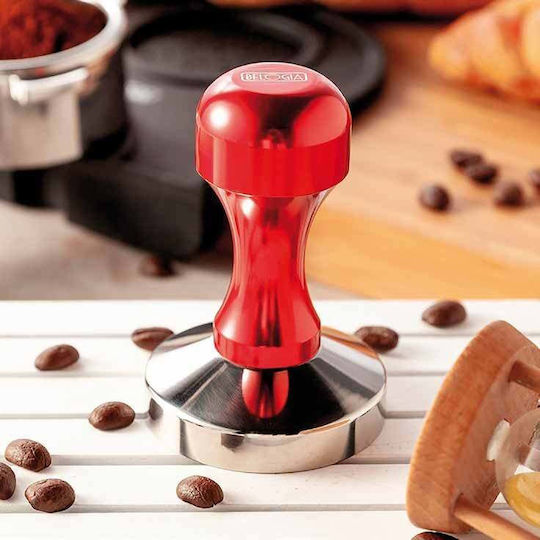 Belogia Cta Tamper with Flat Surface 54mm in Brown Colour