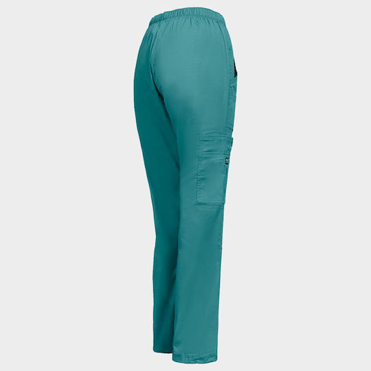 Cherokee Cherokee Damen Medizinische Hosen Petrol Blau aus Baumwolle und Polyester 08001911 2XL