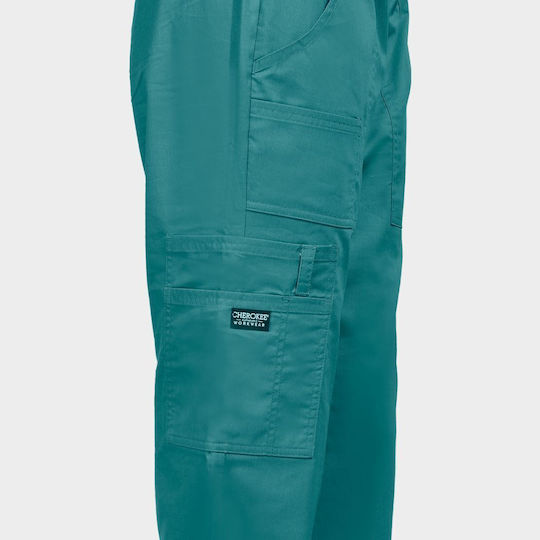 Cherokee Cherokee Damen Medizinische Hosen Petrol Blau aus Baumwolle und Polyester 08001911 2XL