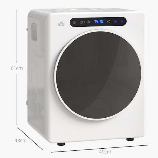 HomCom B61-010V90WT Uscător 3kg cu Pompă de căldură