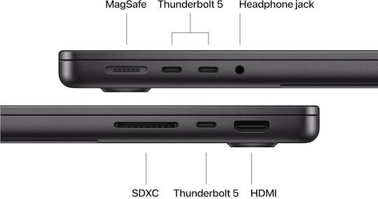 Apple MacBook Pro 14.2" IPS Retina Display 120Hz (M5 Max-18-Core/128GB/4TB SSD/32-Core GPU) Space Black (US Keyboard)