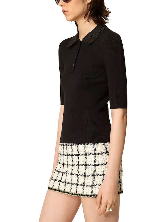Women's Polo Black Blouse