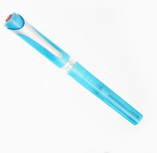 Twsbi Calligraphy Fountain Pen Extra Fine Blue Plastic with Blue Ink