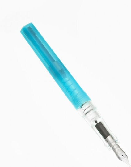 Twsbi Calligraphy Fountain Pen Extra Fine Blue Plastic with Blue Ink